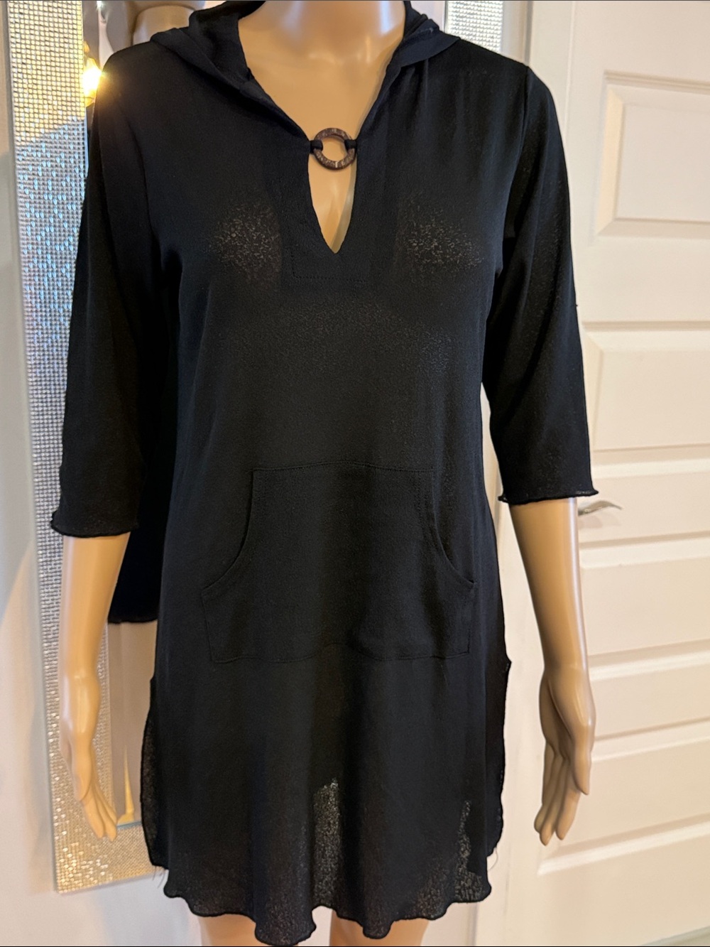 Swim coverups Tunic with Front Pocket